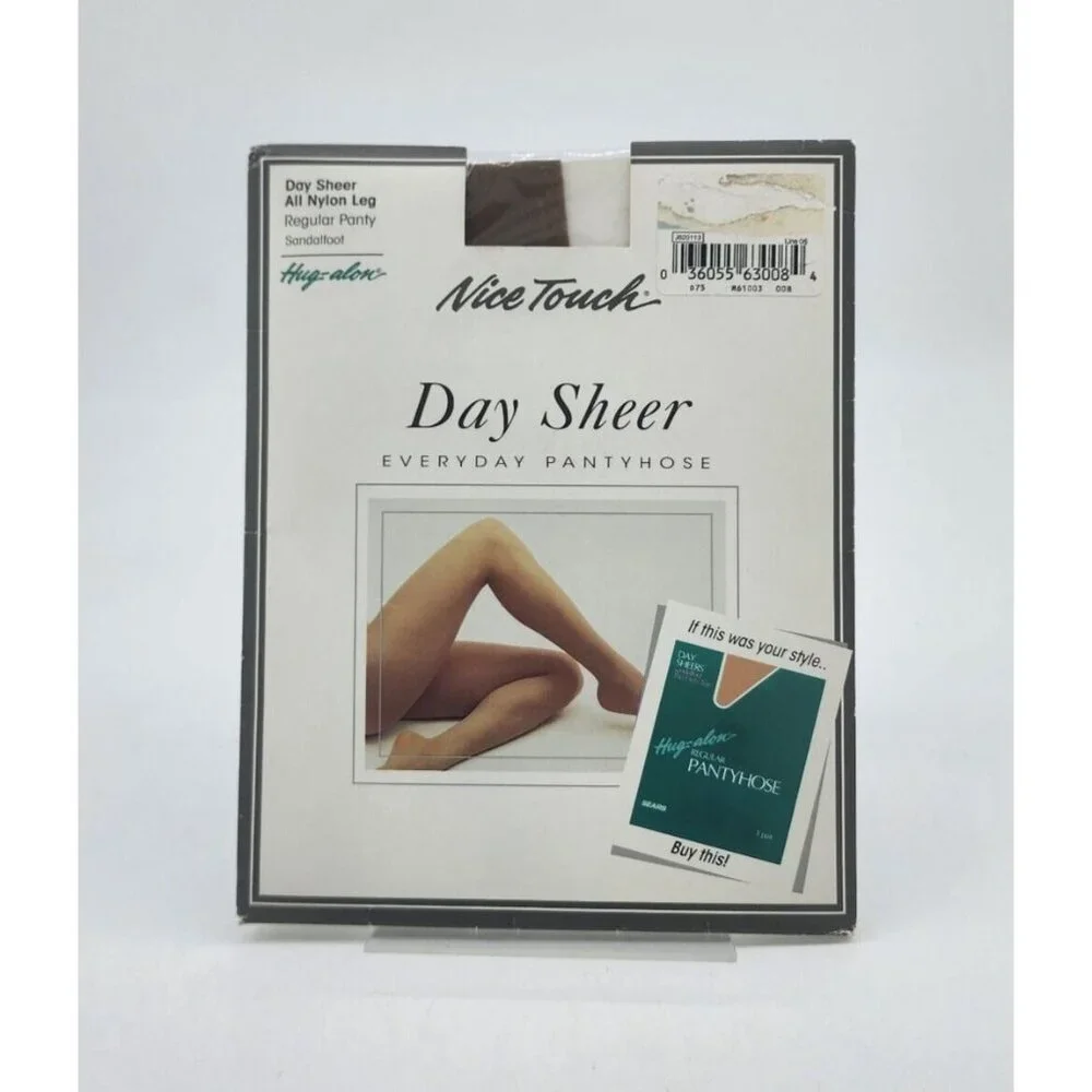 Sears Nice Touch Day Sheer‎ Hug-alon Regular Panty Sandal Foot Pantyhose Size C